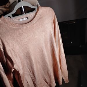 T by Alexander Wang Peach Long Sleeve Top